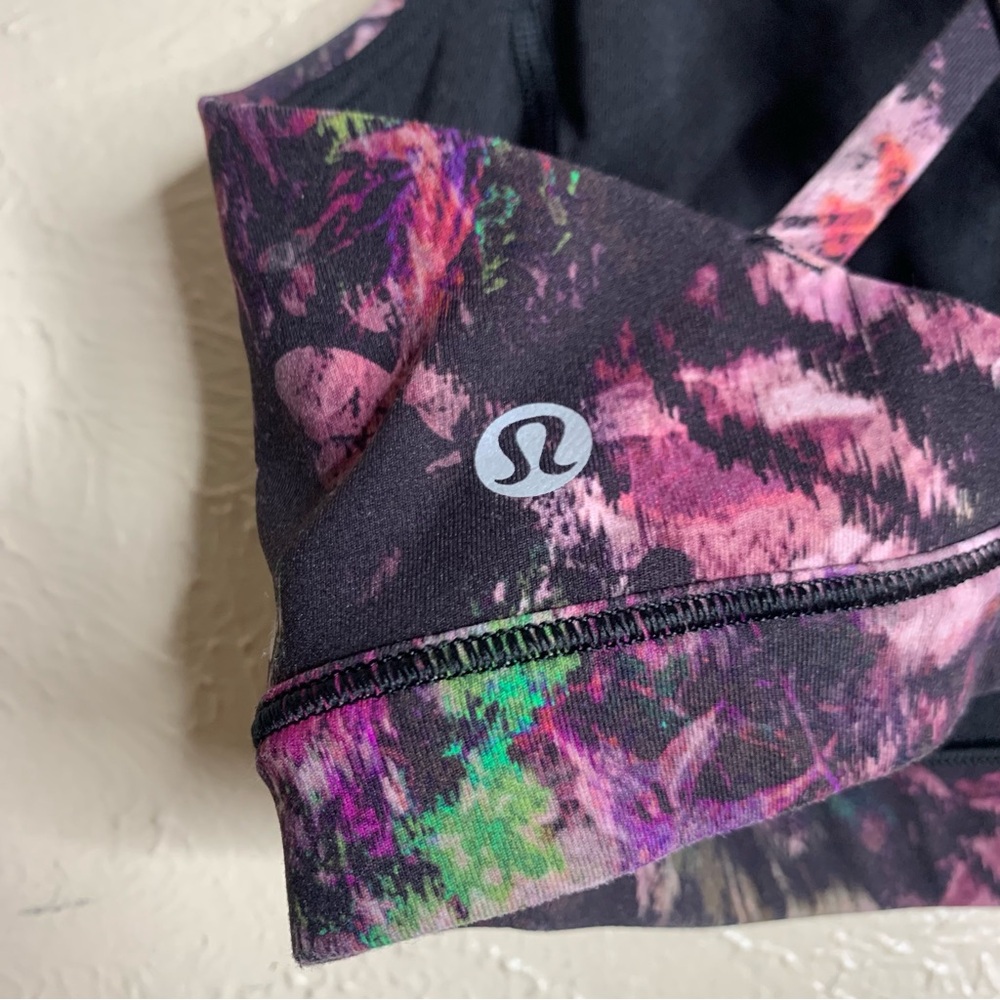 Lululemon Energy sport Bra Floral Illusion Antique White Multi‎ - Picture 5 of 6